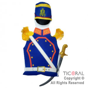 SET GRANADERO PECHERA GORRO Y SABLE DE TELA x 1